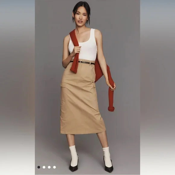 Mare Mare Sleeveless Twofer Cargo Midi Dress NWT - Picture 2 of 5